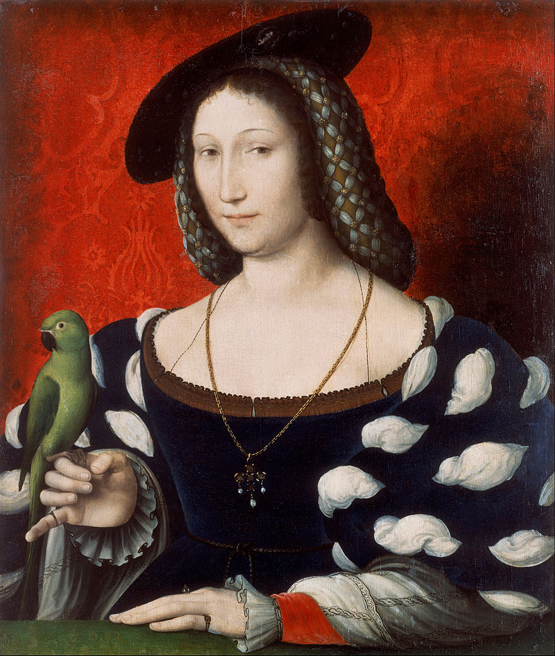 Portrait attributed of Marguerite d’Angoulême to Jean Clouet, c. 1527